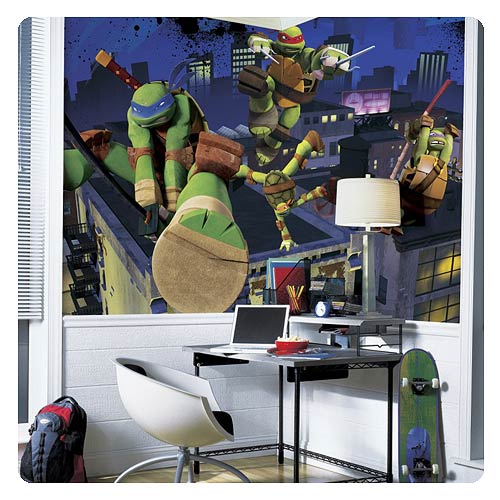 Teenage Mutant Ninja Turtles Chair Rail Giant Ultra-Strippable Prepasted Mural